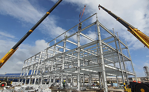 Construction progress images of Tran Duong - Hoa Binh Industrial Park in June 2026